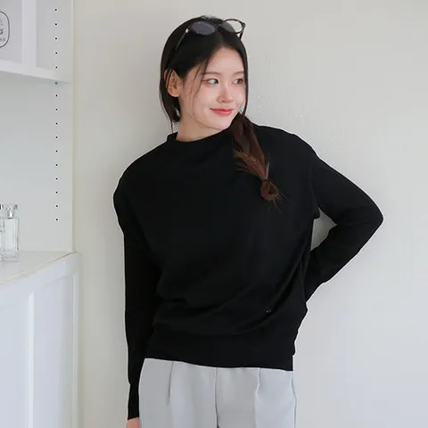 [르포엠]이태리 울100 파스텔 브이넥 니트