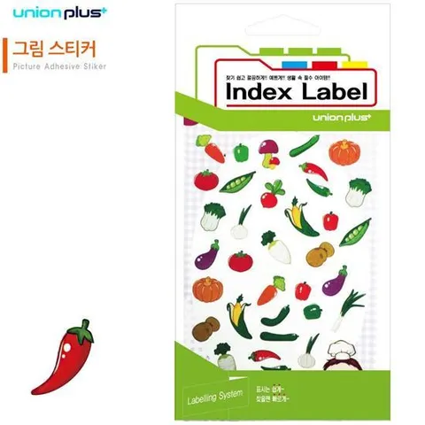 유니온 스티커 그림 (야채) (9매입) (UL-22003)
