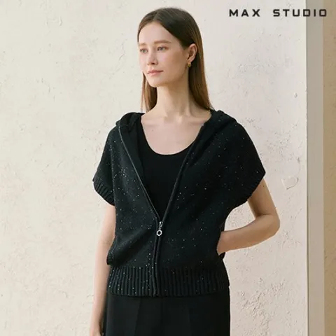 막스스튜디오 스팽글 썸머 니트 점퍼