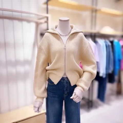 [시에로]DBSI4KTF722_세일러카라 니트 집업