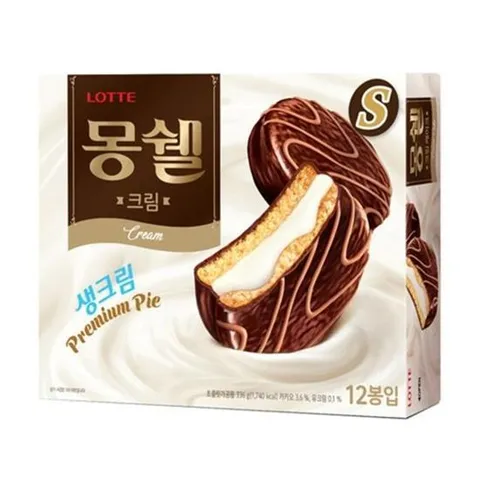 롯데 몽쉘 생크림케이크 12개입/408g (1개)