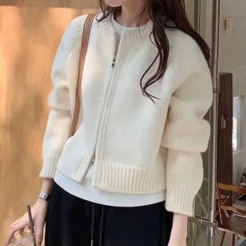 여자 직장인 간절기 봄 아우터 집업 가디건 니트 자켓