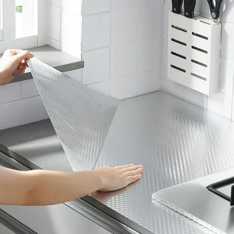 [체험특가] 리빙만렙 주방 오염 방지 시트지 2개 수납 싱크대 착색 방지