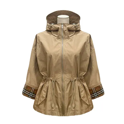 [버버리] 여성 BIRLEY 코튼 바람막이 자켓/베이지/8092236