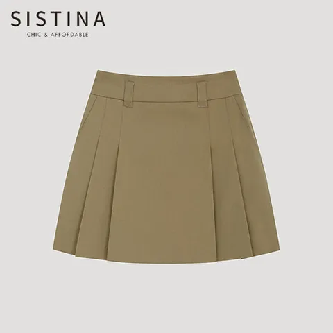 [SISTINA] 인기 플리츠 미니 스커트_AWWSKP11730_DB