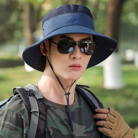 남성 넓은 챙 빈티지 벙거지 메쉬버킷햇 여름모자 5색