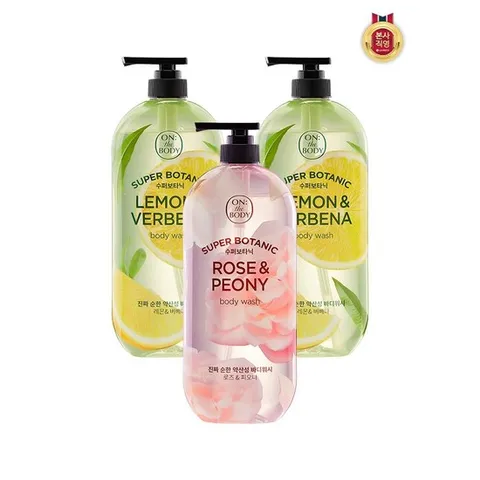 [온더바디]온더바디 수퍼보타닉 바디워시 900g X 3개(레몬2+로즈