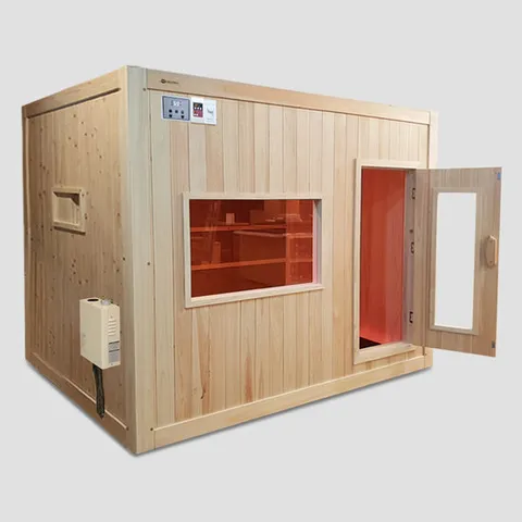 편백 양자히터 숯 건식 6인 온수 홈 사우나 / 온돌형 P980
