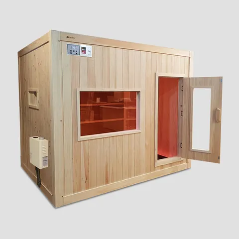 편백 양자히터 숯 건식 4인 온수 홈 사우나 / 온돌형 P960