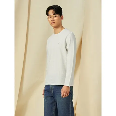 [빈폴멘] 미니 스트라이프 라운드 티셔츠  라이트 그린 (BC5141C32L)