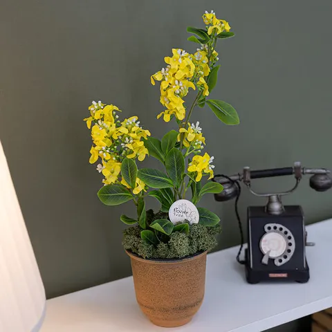 유채꽃 조화 화분 스프링 set 40cm 인테리어 테이블 장식 소품 꾸미기