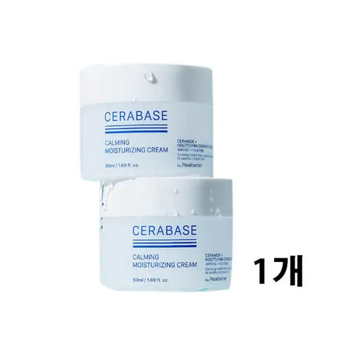 바이 리얼베리어 세라베이스 카밍 모이스처라이징 크림 50ml 수분크림 카밍크림 모이스처 스킨케어 기초케어 피부보습 영양 건성피부 지성피부 로션 에멀젼