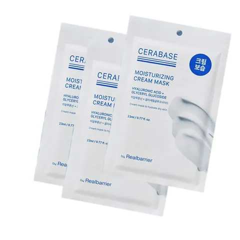 3세트 바이 리얼베리어 세라베이스 모이스처라이징 크림마스크 23ml 히알루론산 피부보습 수분 영양 피부장벽 모든피부용 건성 지성 속건조 고보습 비건시트 세라마이드