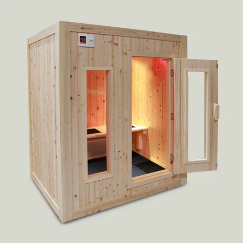 편백 양자히터 숯 건식 3인 홈 사우나 / 의자형 P939