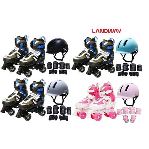 랜드웨이 아동용 레이싱 롤러스케이트 세트