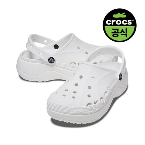 크록스 여성 바야 플랫폼 클로그 WT (25SWCL208186)