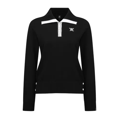 [어뉴골프] 여성WOMEN SP COLLAR POINT SWEATER_BK