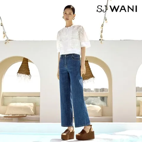 SJ와니 린넨 와이드 데님팬츠 1종 (라이크라) [런칭 가격 89,900원]