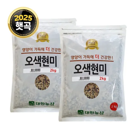 대한농산 국산 오색 현미 4kg (2kg 2봉) 25년산 잡곡