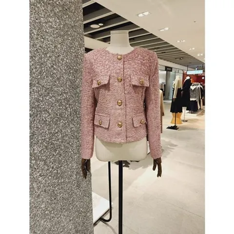 [ 현대백화점 ]JIGOTT 지고트 [금장 버튼 트위드 자켓] JR3E0JK553