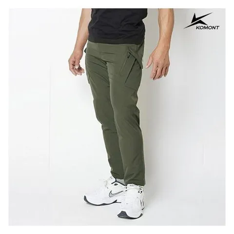 [코몽트][코몽트] 남성 빅포켓 허리밴딩 카고 팬츠 카키