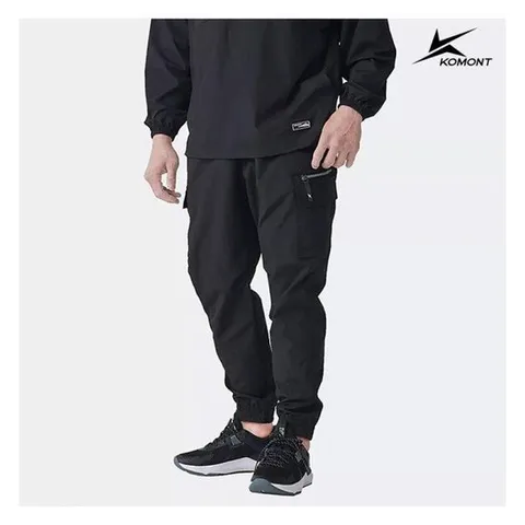 [코몽트][코몽트] 남성 밴딩 조거 카고 팬츠 블랙