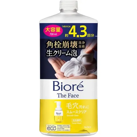 뷰티 페이스 뷰티 페이스 폼 페이스 클렌저, 스무드 클리어, 리필, 대용량, 700mL, 카오