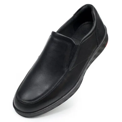 에스유니 깔끔한 디자인 소가죽 초경량 남성 캐주얼 로퍼 슬립온 구두