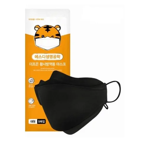 3D 더조은 황사방역 kf94 블랙 5매입 일회용마스크