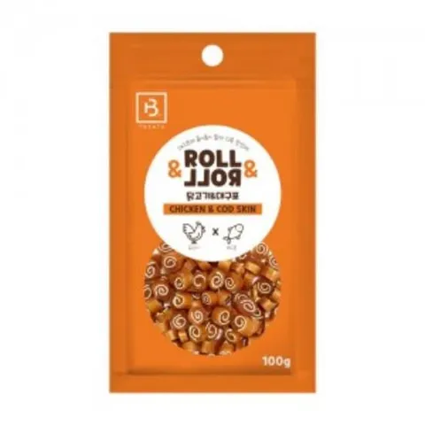 수제간식 (2개)롤롤 닭고기 대구포 100g