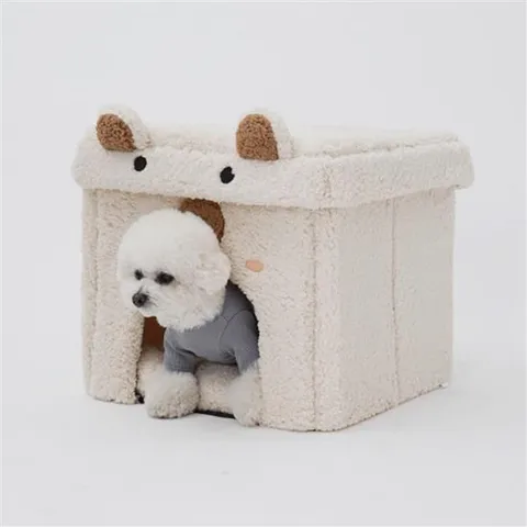 애견하우스 D18 캣치 반려동물 하우스 중형 아이보리