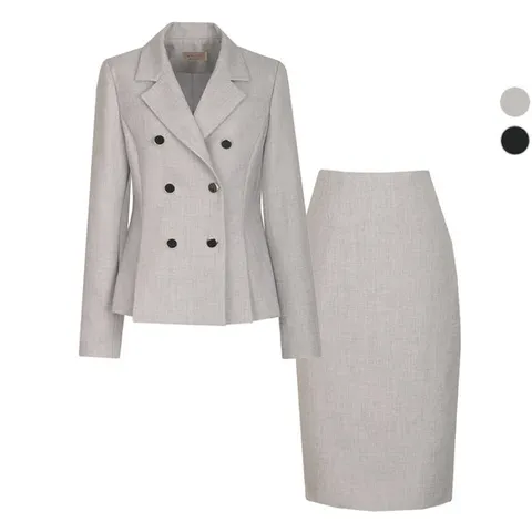 SET 여성 밀리 봄가을 더블 정장 자켓+스커트 세트