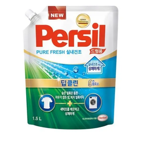 퍼실 파워젤 플러스 실내건조 드럼용 리필 1.5L 드럼용세제