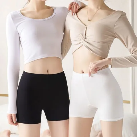 여성 치마 원피스 여름 쿨 아이스실크 무지 3부 속바