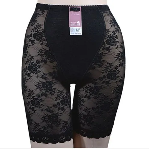 여성 보정 이너웨어 시스루망사 레이스 롱기장 거들