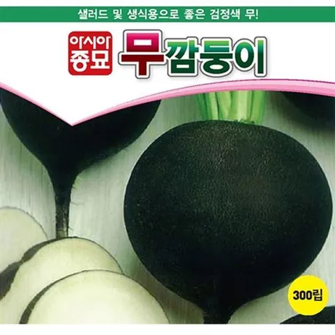 씨앗 무씨앗 까만무 300립 무 종자