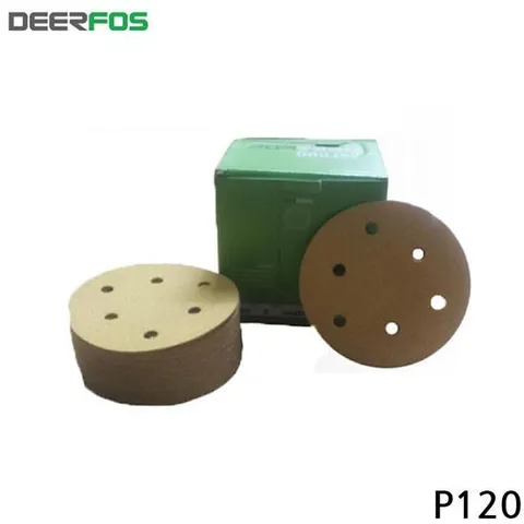 디어포스 125mm 6H 샌드페이퍼 100매입 120방 흡진사포