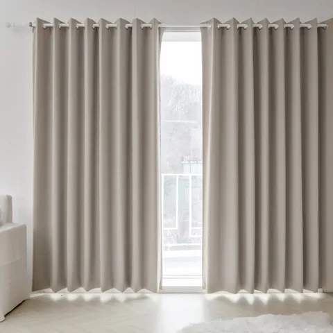 까르데코 크림라떼 형상기억 거실 특대형 양면 암막커튼 1장