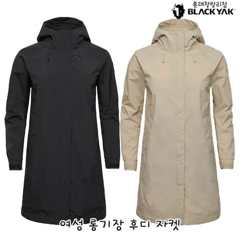 [ 롯데백화점 ]블랙야크 여성 간절기 캐쥬얼 방풍자켓 여성 롱기장 후디 자켓 1BYJKSU510