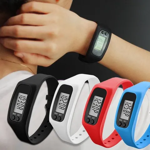 실리콘밴드 만보기 시계 만보계팔찌 걷기운동