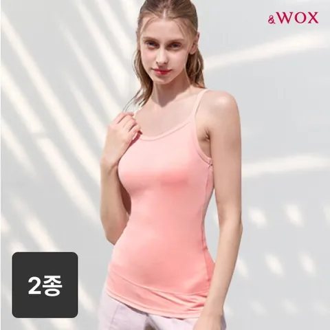 [추가시크릿쿠폰] 앤왁스 브라탑 배쏙티 쿨PK 끈형 2종 여성 보정속옷