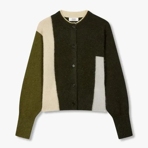 [ 롯데백화점 ][톰보이]라운드넥 컬러블럭 가디건 (9105151105)