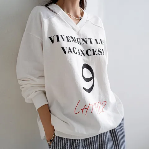 [나크21] (55~99)부드러운 코튼 V넥 맨투맨 DM51-T-21