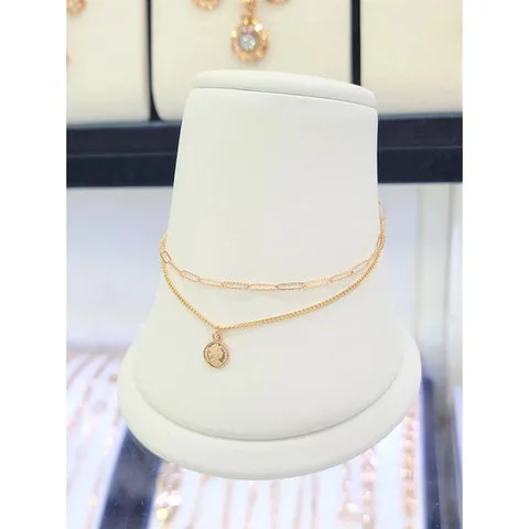 [파이치치]14k 금 엘리자 코인 두줄 체인 발찌 12GCHUNKUMAN-8-F