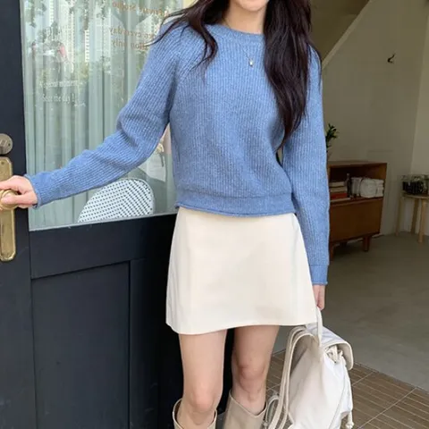 [유니제이] 보고타 하찌 라운드넥 니트티