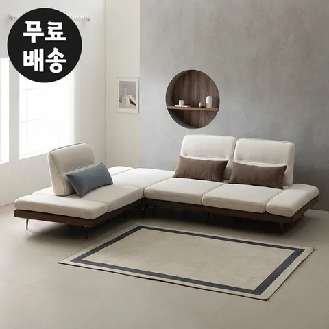 로든 패브릭 쇼파 모듈 코너형 소파 5인 스윙(브라운)