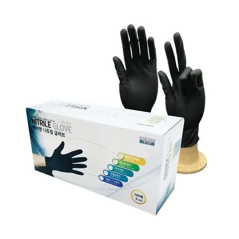 케어맨 니트릴 글러브 장갑 5g 100매 (블랙)