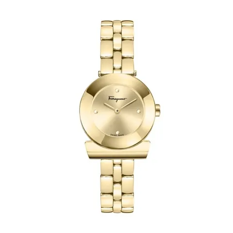 [페라가모]페라가모 간치니 쿼츠 여성 골드 메탈시계 SFPD02624