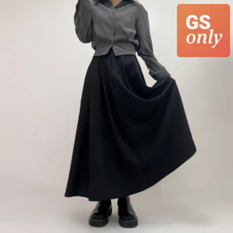 주문폭주(S~2XL)가을 뒷밴딩 찰랑 플리츠 A라인 맥시 롱 스커트 빅사이즈 오피스룩 하객룩