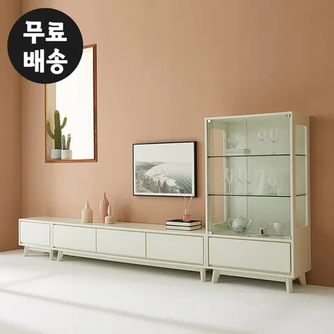 레체 1단 거실장 세트 tv장 티비 다이 TV 선반(3050)